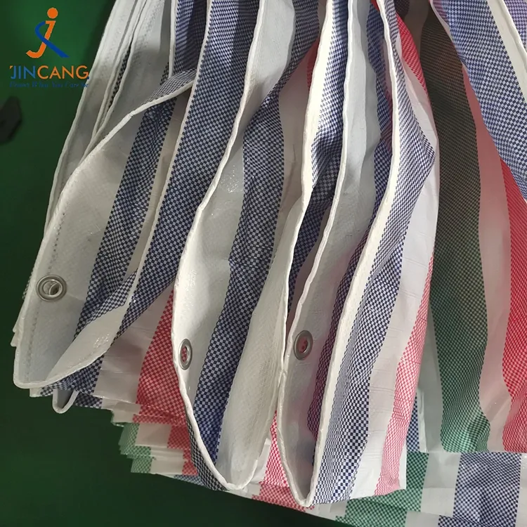 ม้วนผ้าใบกันน้ำ PE แถบ GSM 110