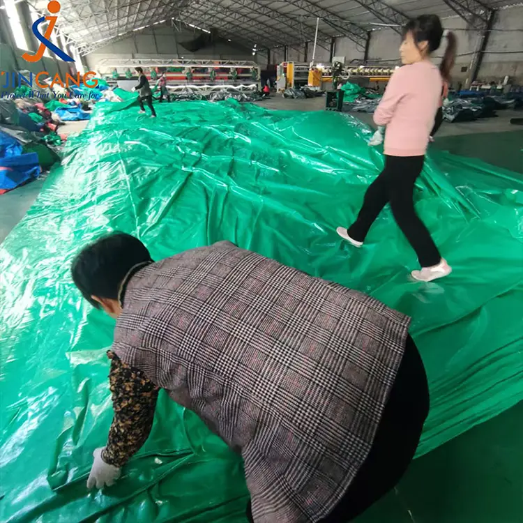 ผ้าใบกันน้ำสีเขียว 140 กรัม