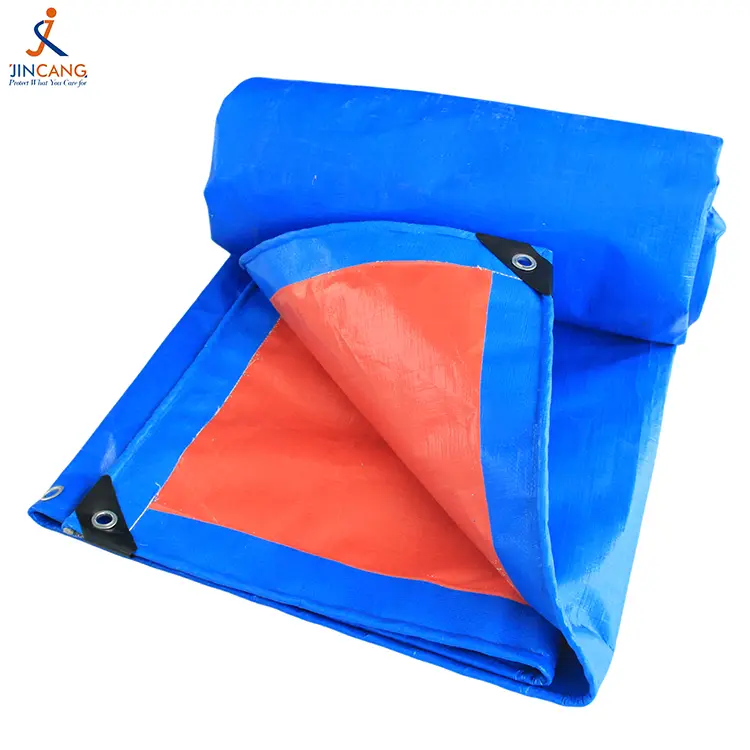 ผ้าใบกันน้ำสีส้มสีส้ม 180 กรัม