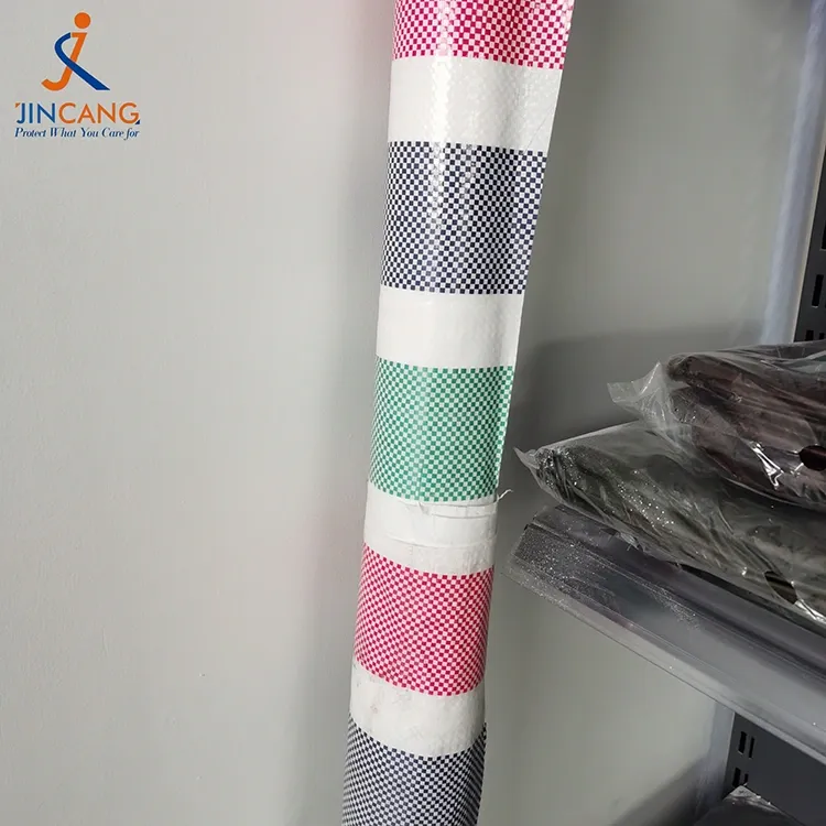 ม้วนผ้าใบกันน้ำ PE แถบ GSM 90 GSM