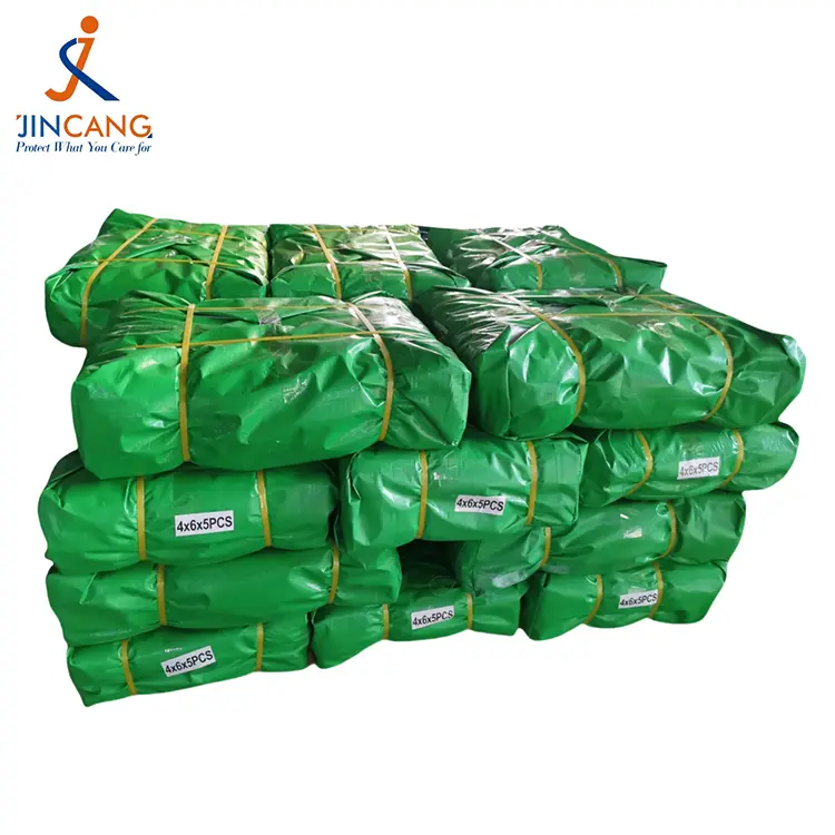 หญ้าสีเขียว 300 GSM Virgin PE tarpaulin